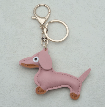 Trendy bag charms with dachshund by MILOUX