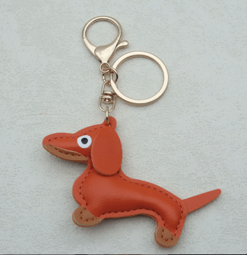 Trendy bag charms with dachshund by MILOUX